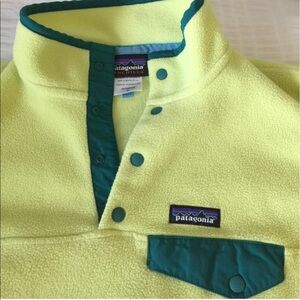 Patagonia Yellow and Green Fleece Jacket
